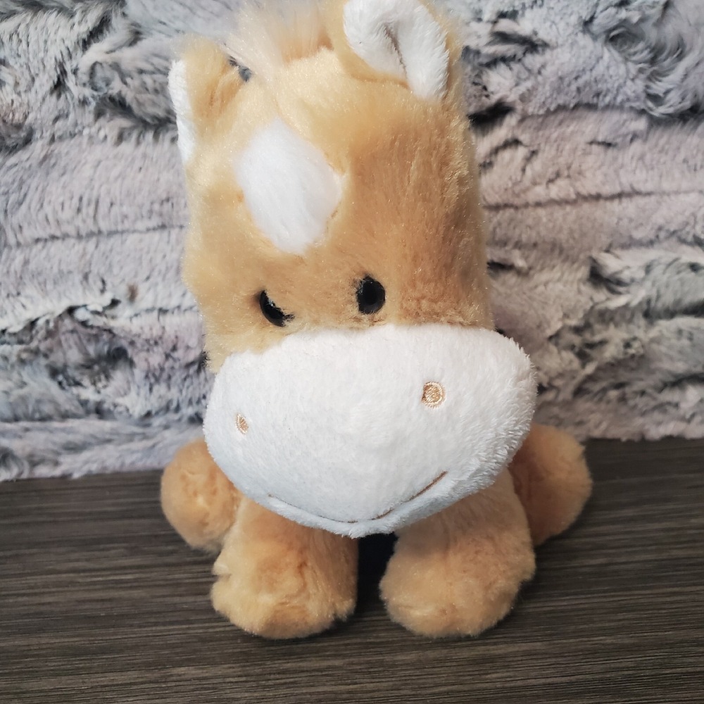 Aurora 2104 Small‎ 6 Inch Beige Plush Pony Horse Stuffed Animal Lovey